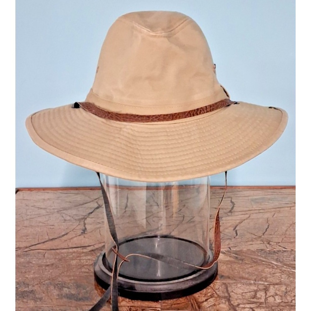 J HATSβ Kahki Safari Fishing Camping Outdoor Hat with chin strap